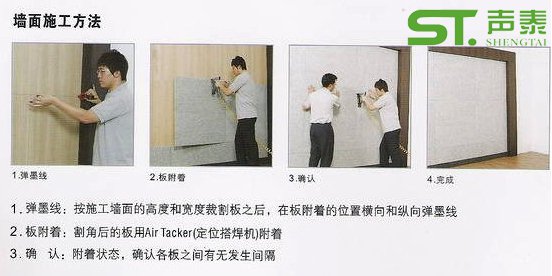 聚酯纤维吸音板安装