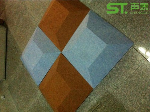 凹凸型聚酯纤维吸声体图片