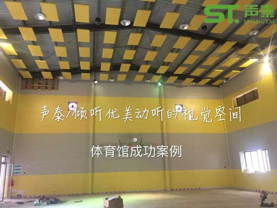  篮球馆吸音板、天花悬挂吸声体效果图